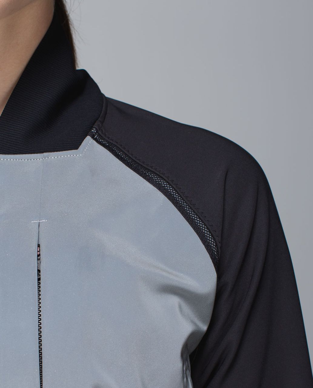 Lululemon Bright Bomber Jacket *Reflective - Silver /  Black