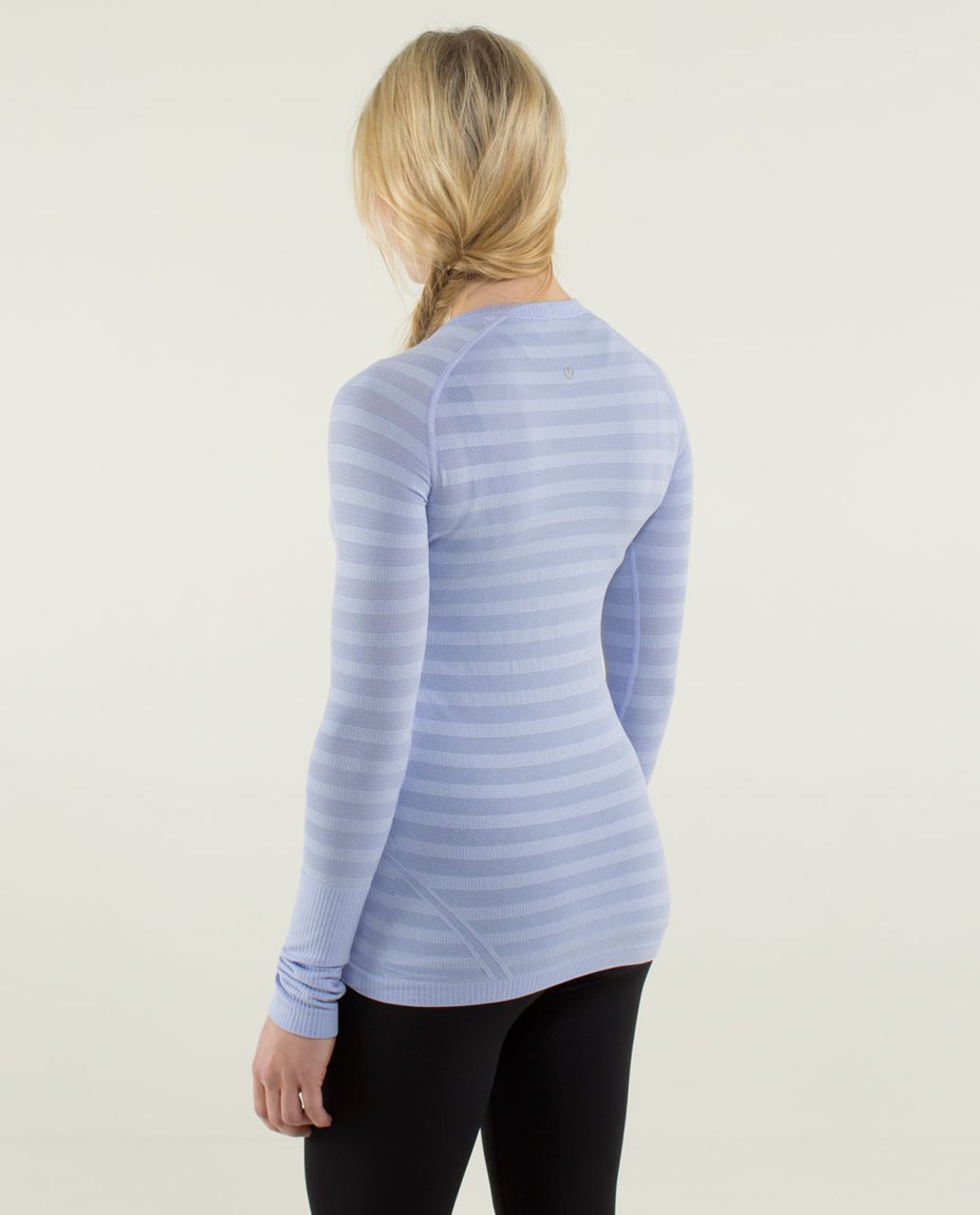 Lululemon Run:  Swiftly Tech Long Sleeve *Stripe - Heathered Lavender Dusk