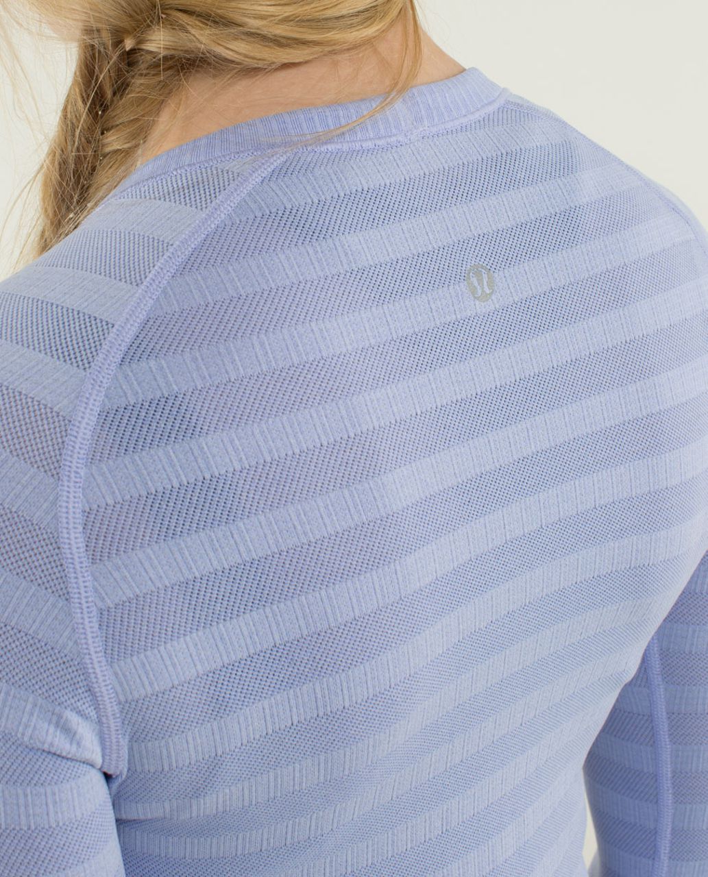 Lululemon Run:  Swiftly Tech Long Sleeve *Stripe - Heathered Lavender Dusk