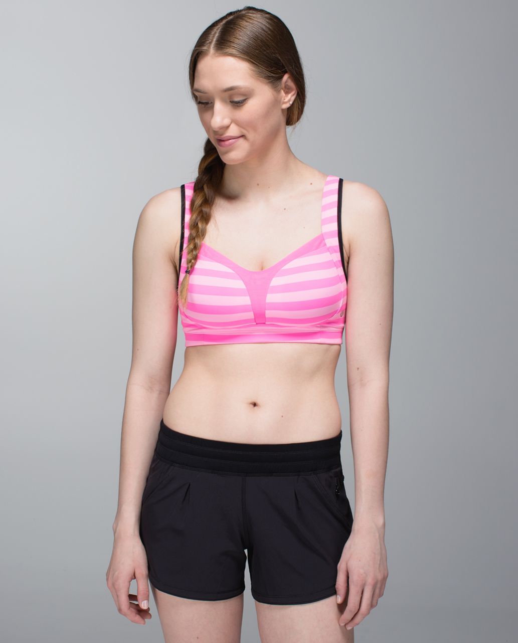 Lululemon Ta Ta Tamer II (C-DD cup) - Apex Stripe Zing Pink Light