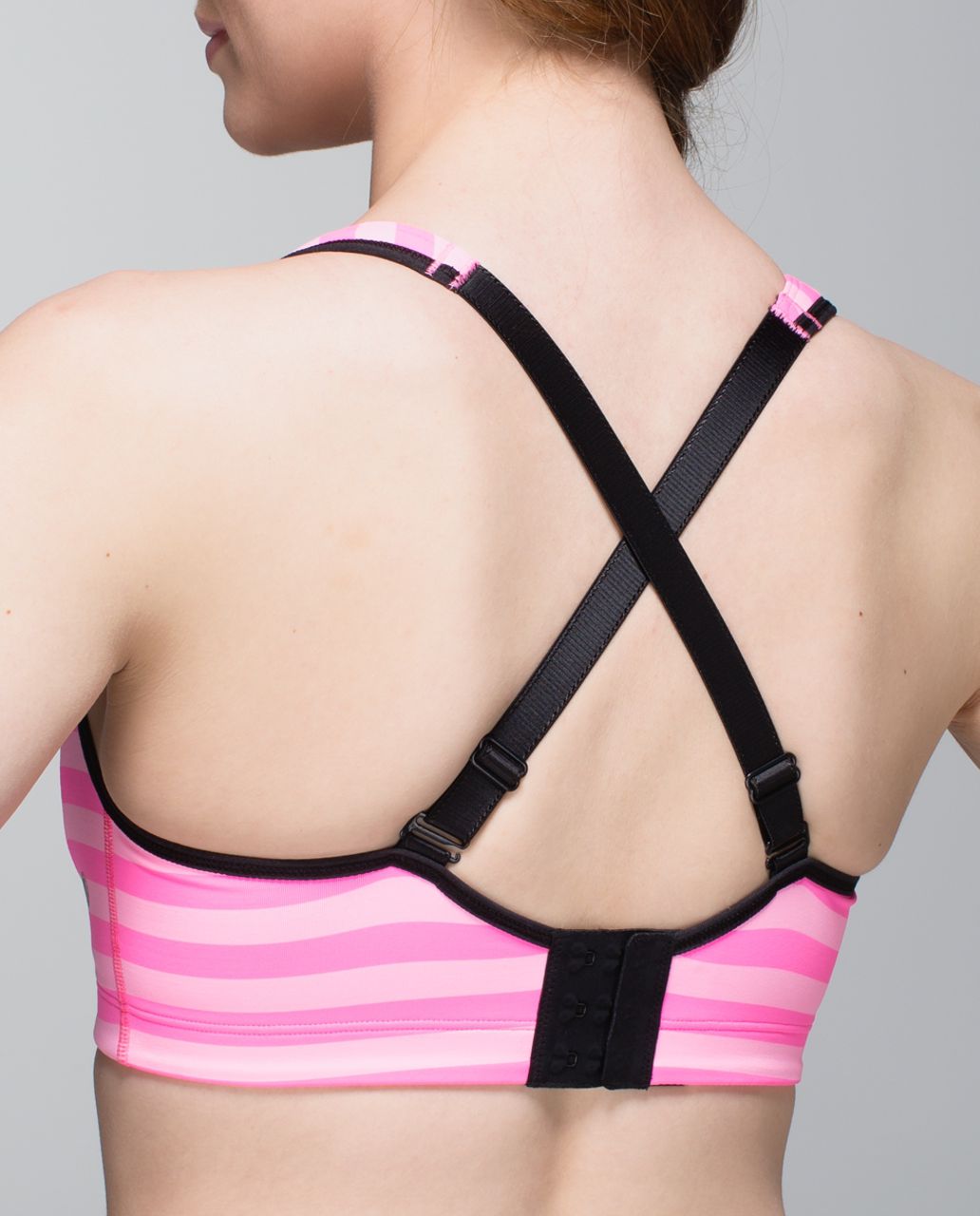 Lululemon Ta Ta Tamer II (C-DD cup) - Apex Stripe Zing Pink Light