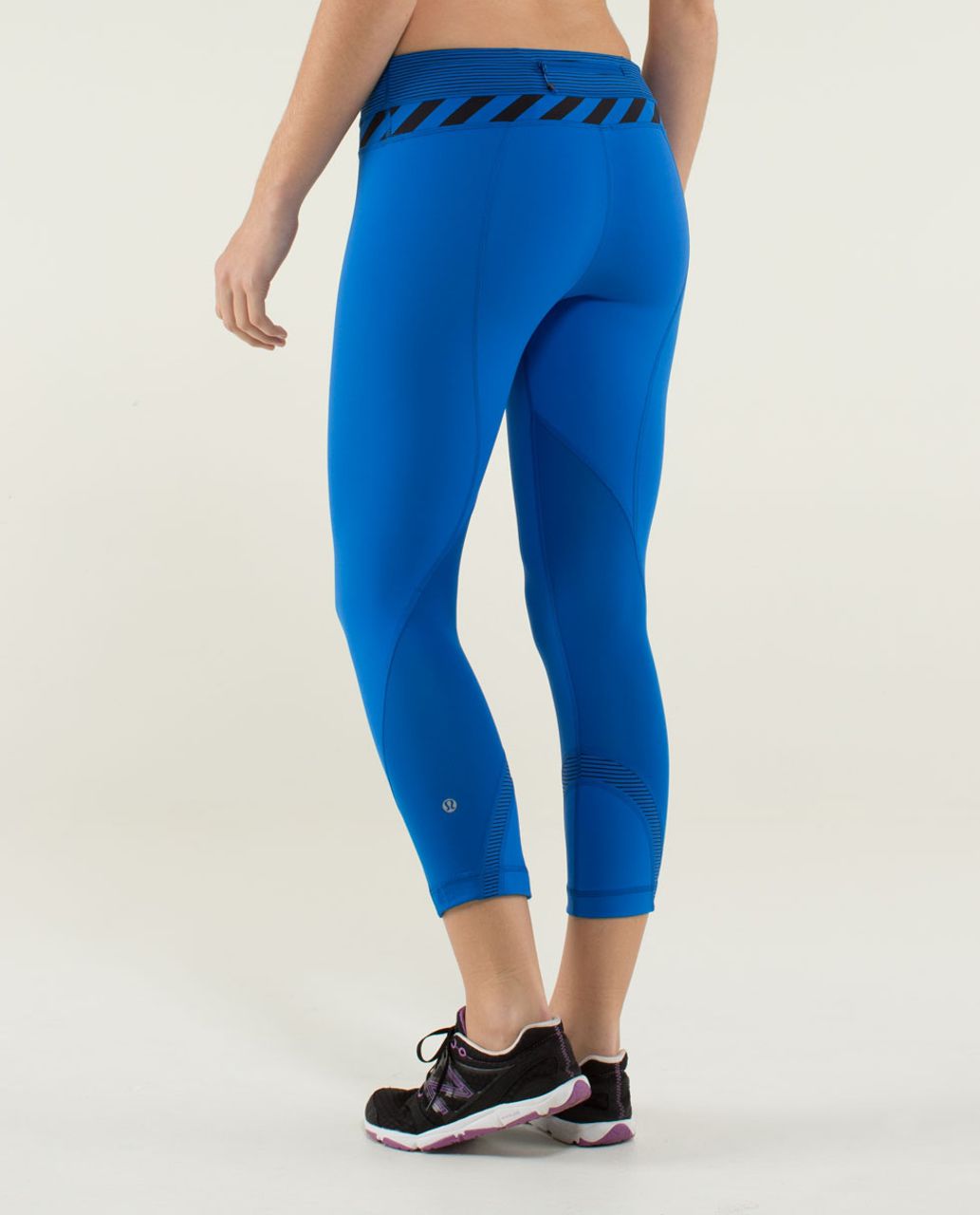 Lululemon Run:  Inspire Crop II - Baroque Blue / Mini Hyper Stripe Baroque Blue / Apex Stripe Baroque Blue