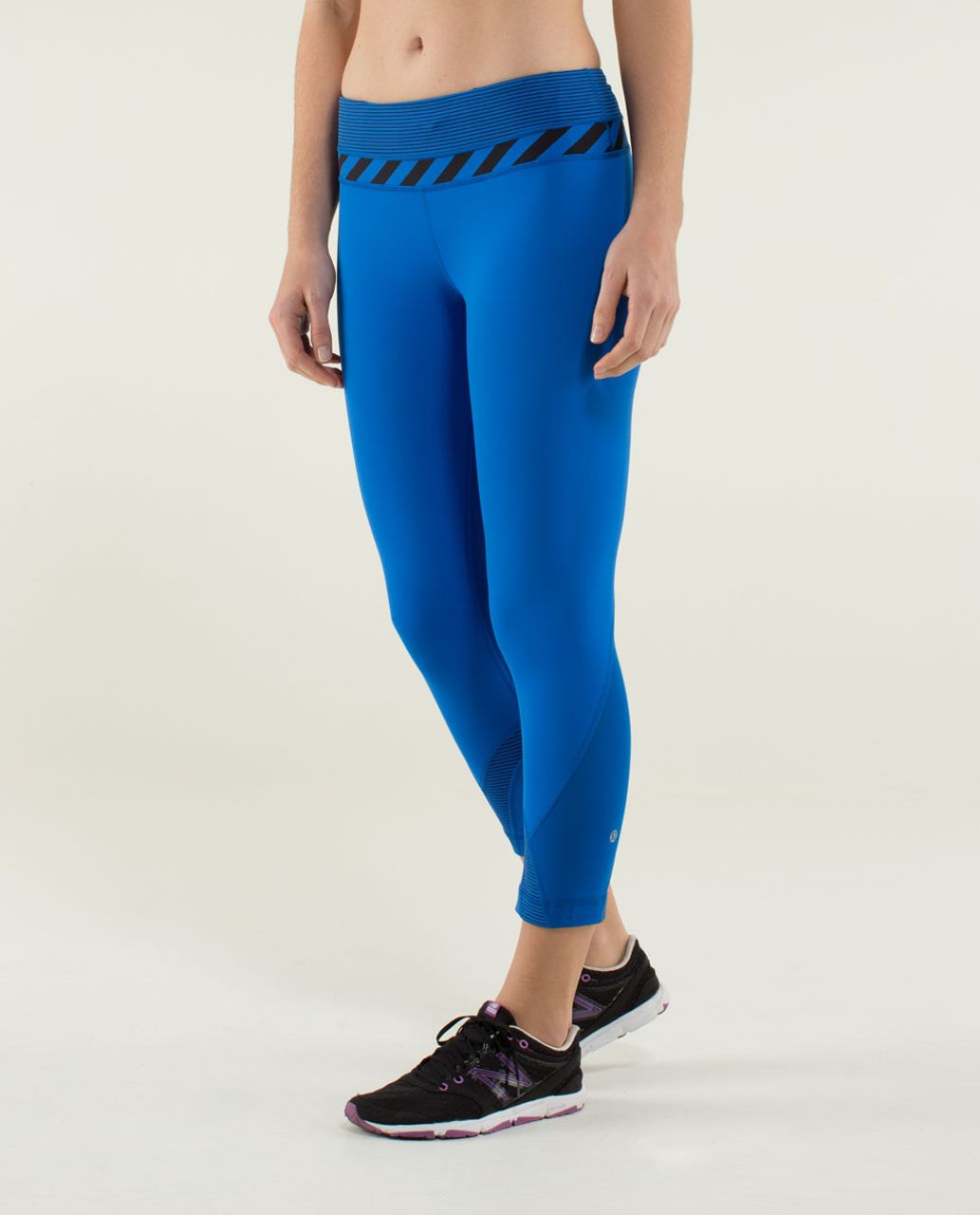 Lululemon Run:  Inspire Crop II - Baroque Blue / Mini Hyper Stripe Baroque Blue / Apex Stripe Baroque Blue