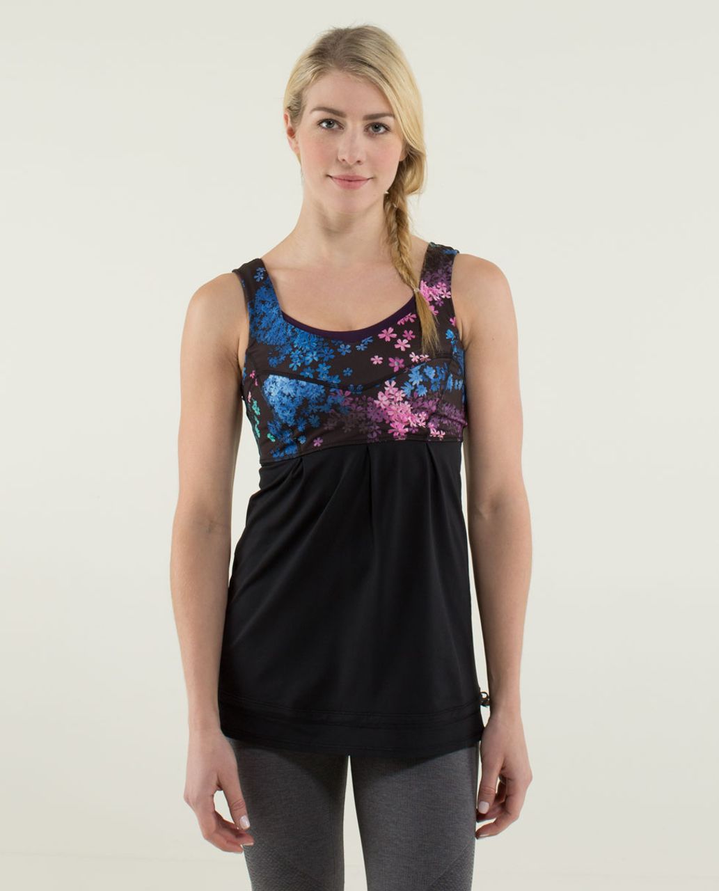 Lululemon Tame Me Tank - Black / Petal Pop Multi