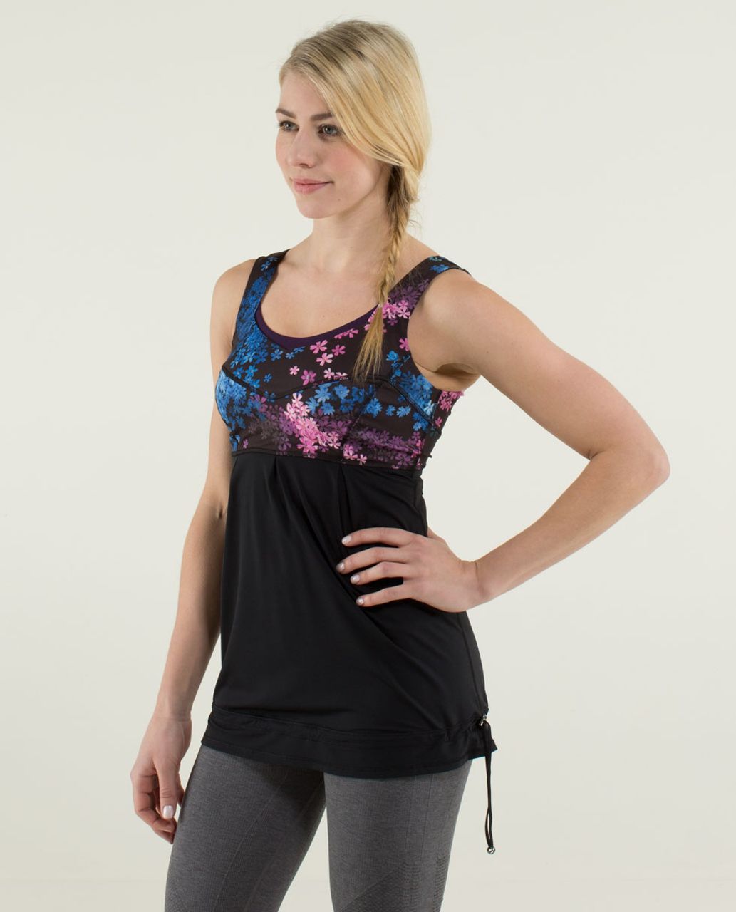 Lululemon Tame Me Tank - Black / Petal Pop Multi