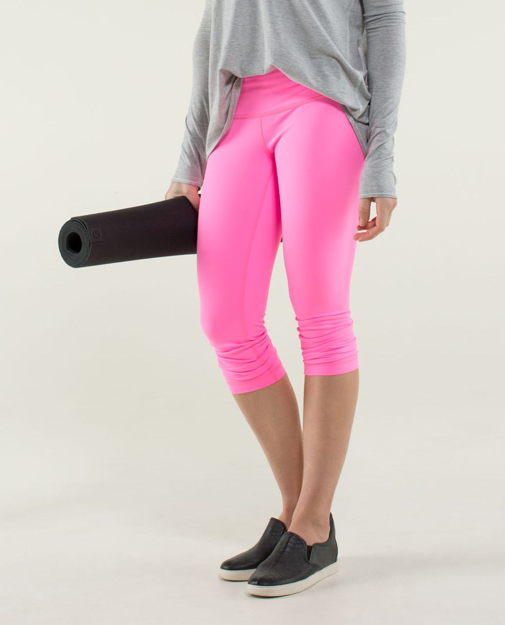 Lululemon Wunder Under Crop *Full-On Luon - Zing Pink Light