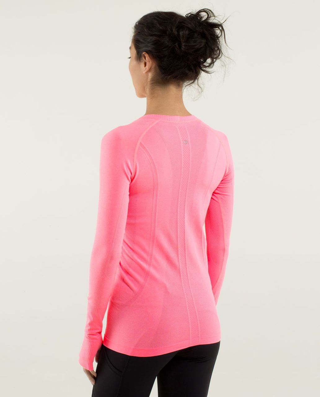 Lululemon Swiftly Tech Long Sleeve Crew - Heathered Neon Pink - lulu  fanatics