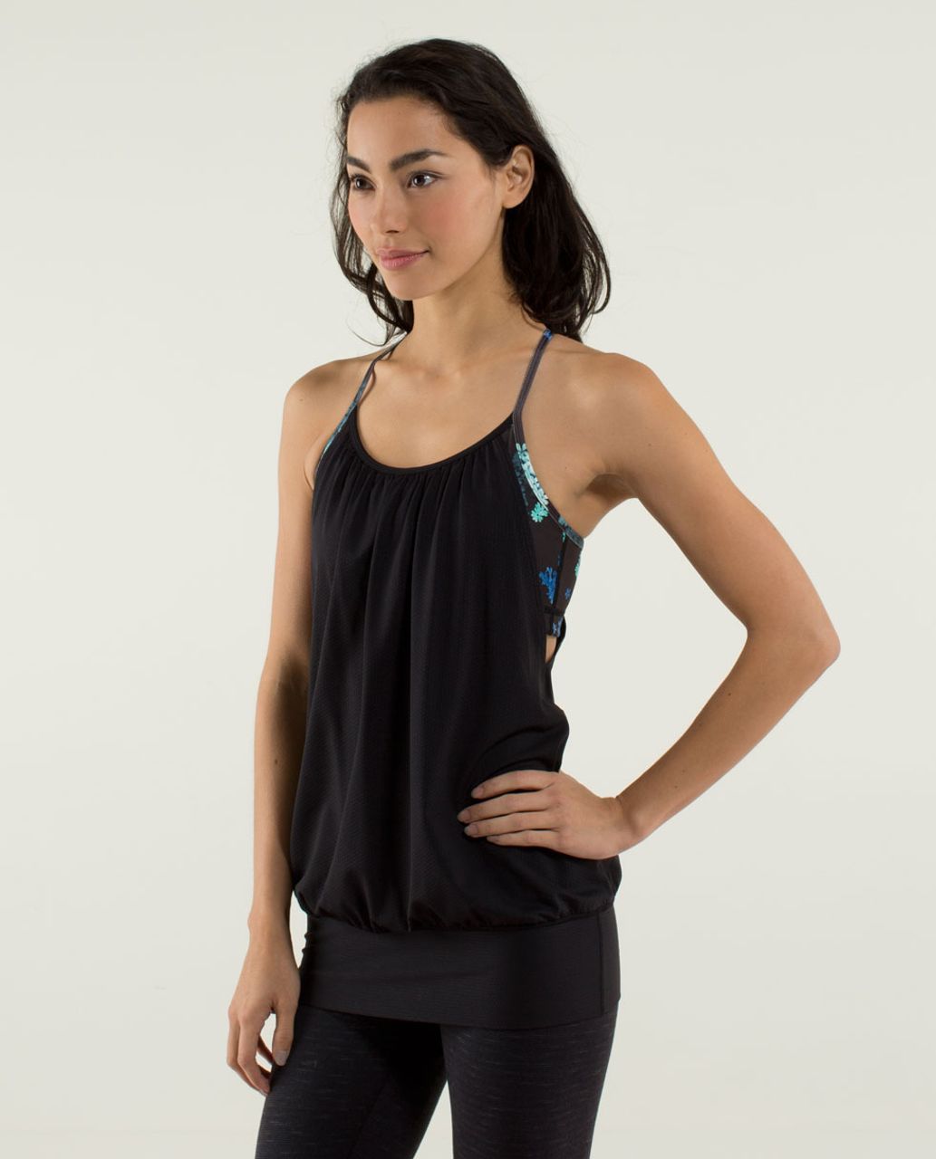 Lululemon No Limits Tank - Black / Arrow Chevron White Black - lulu fanatics