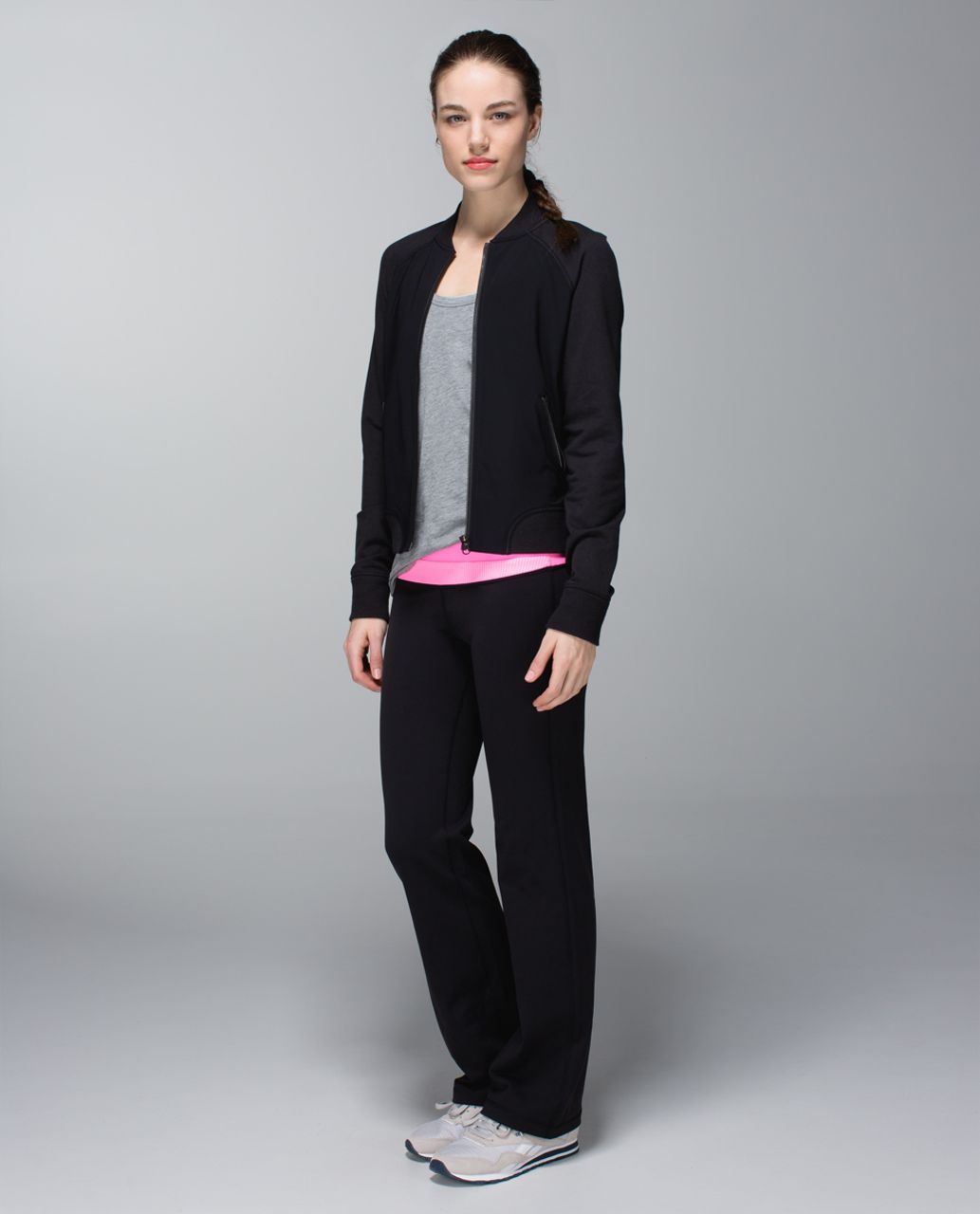 Lululemon Astro Pant (Regular) *Full-On Luon - Black / Apex Stripe Zing Pink Light / Mini Hyper Stripe Zing Pink Light