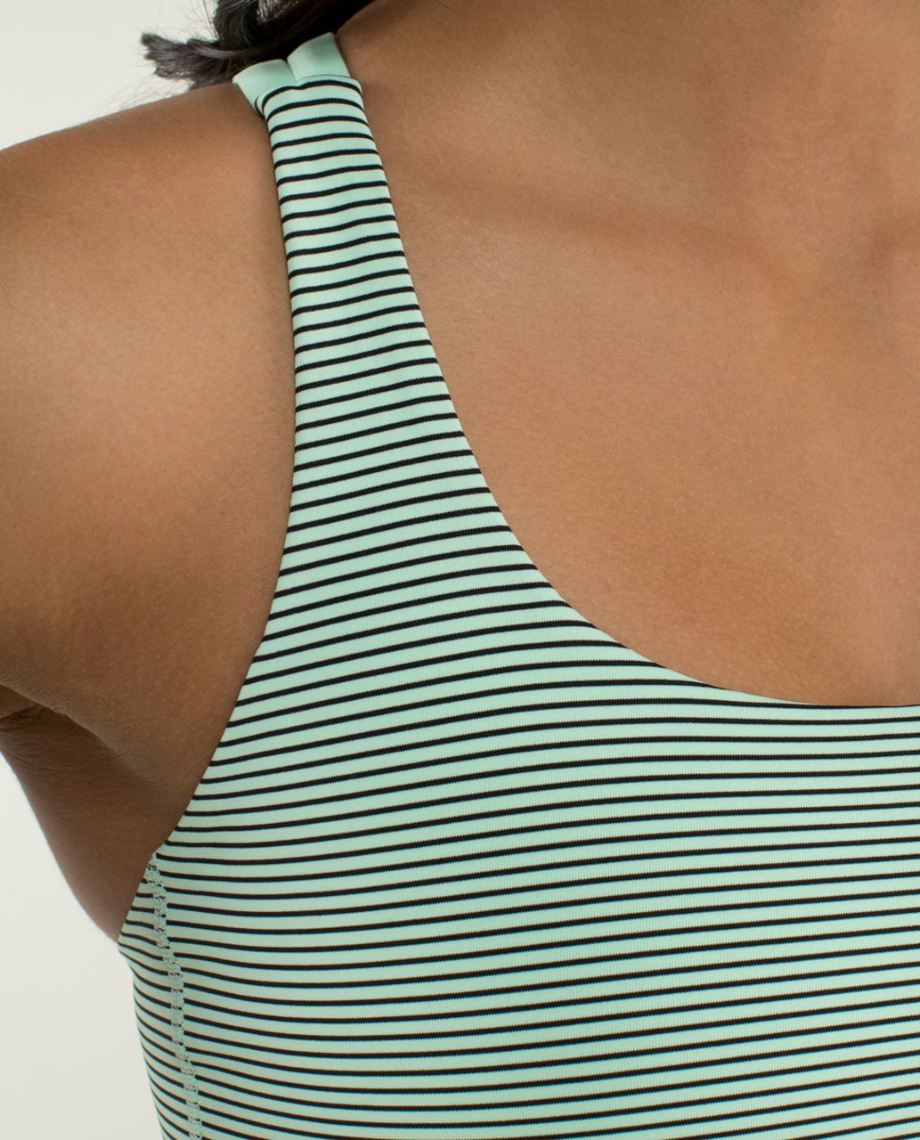 Lululemon Energy Bra - Mini Hyper Stripe Fresh Teal / Fresh Teal