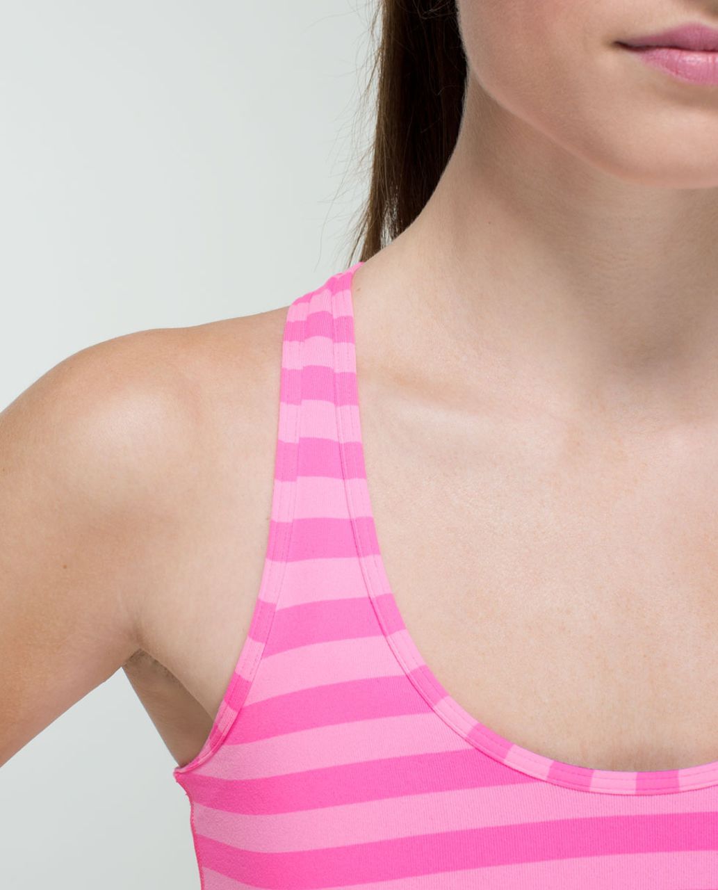 Lululemon Cool Racerback - Apex Stripe Zing Pink Light