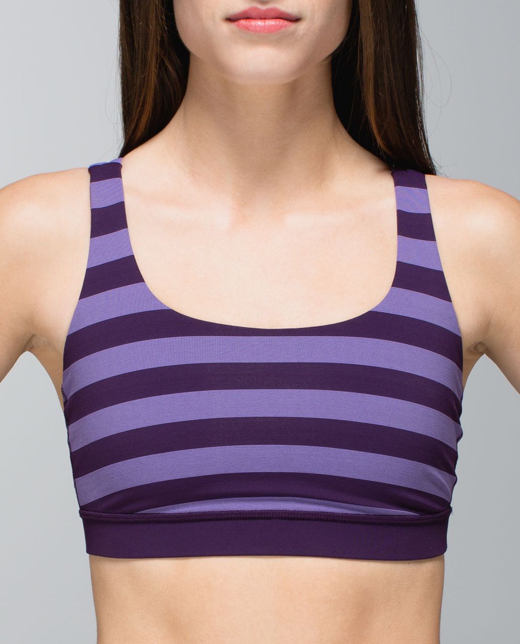 Lululemon Energy Bra - Micro Macro Stripe Deep Zinfandel / Deep Zinfandel / Winter Orchid