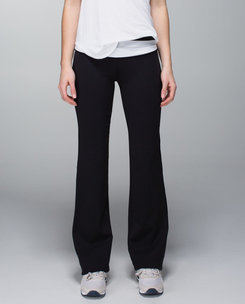 Lululemon Astro Pant (Regular) *Full-On Luon - Black / Wee Stripe White Heathered Medium Grey / White