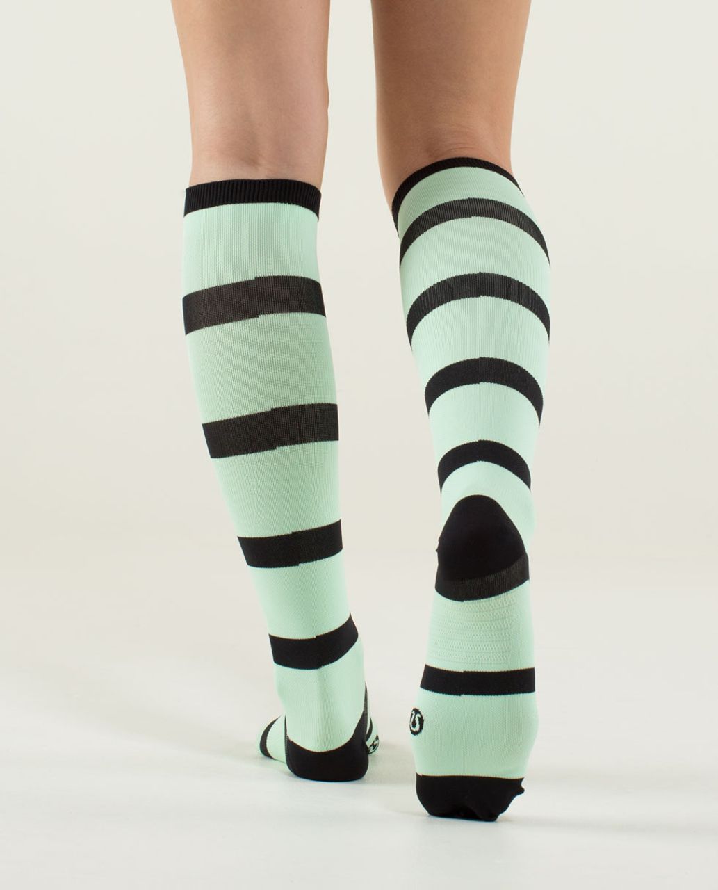 Lululemon Women's Compression Sock - Womens Compression Sock Stripe Fresh Teal Black