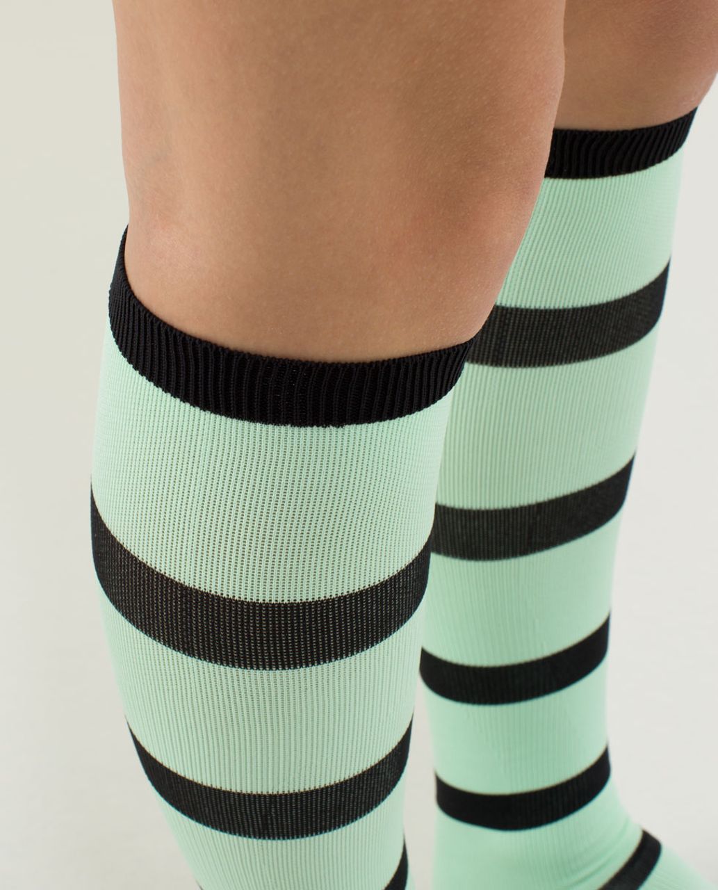 Lululemon Women's Compression Sock - Womens Compression Sock Stripe Fresh Teal Black