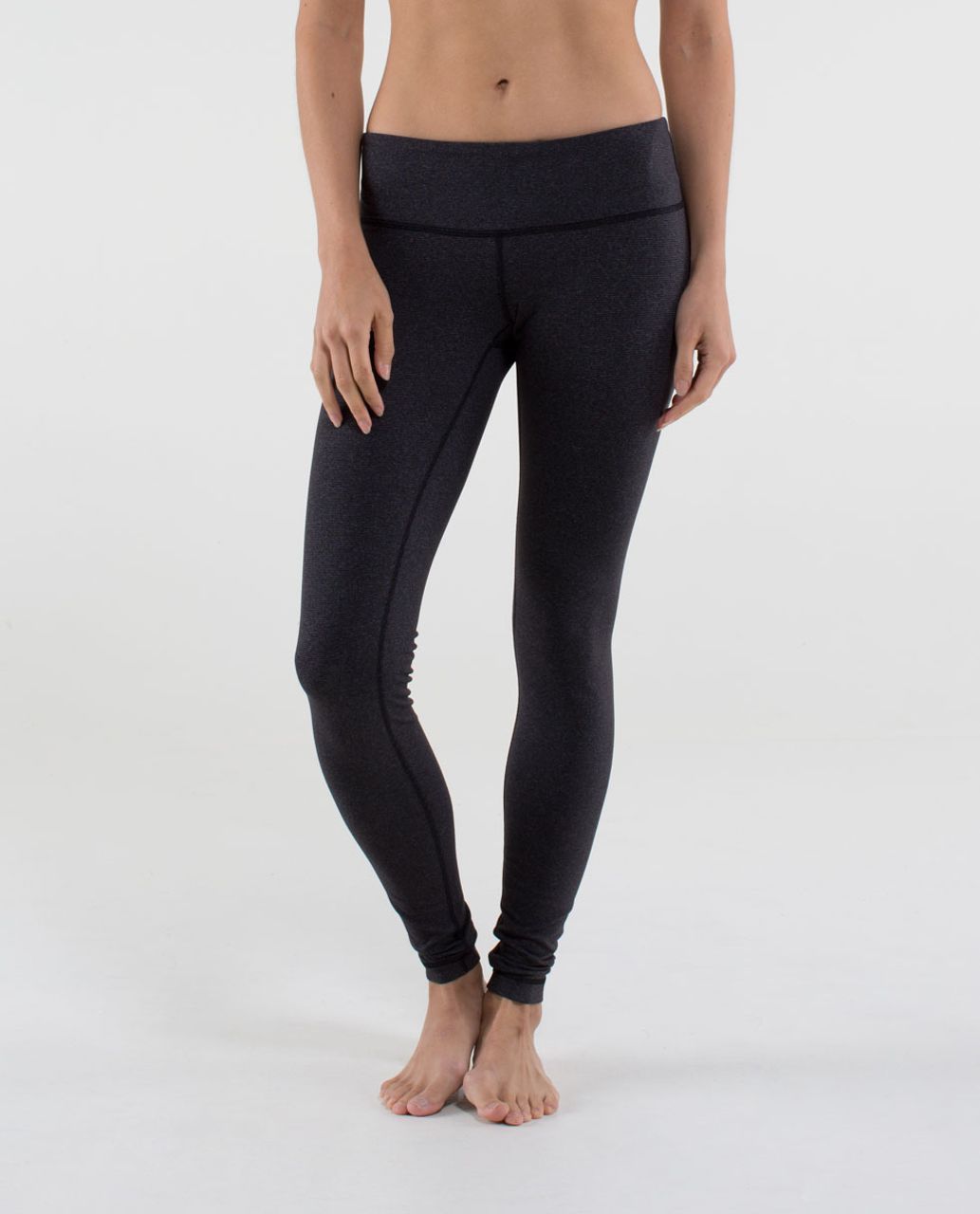 Lululemon Wunder Under Pant - Wee Stripe Black Heathered Black / Black - lulu  fanatics