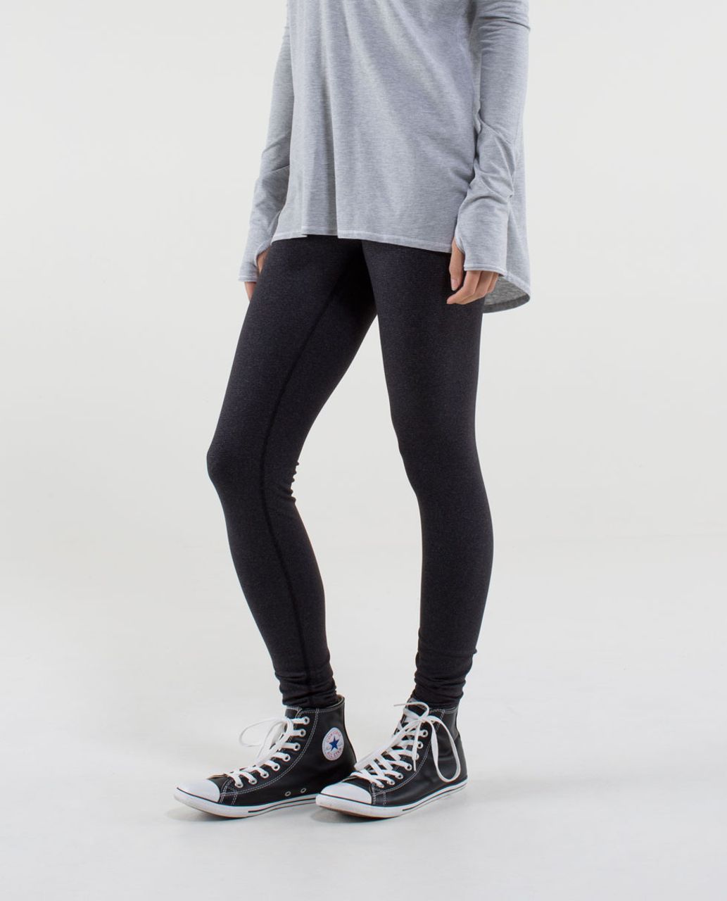 Lululemon Wunder Under Pant - Wee Stripe Black Heathered Black / Black -  lulu fanatics