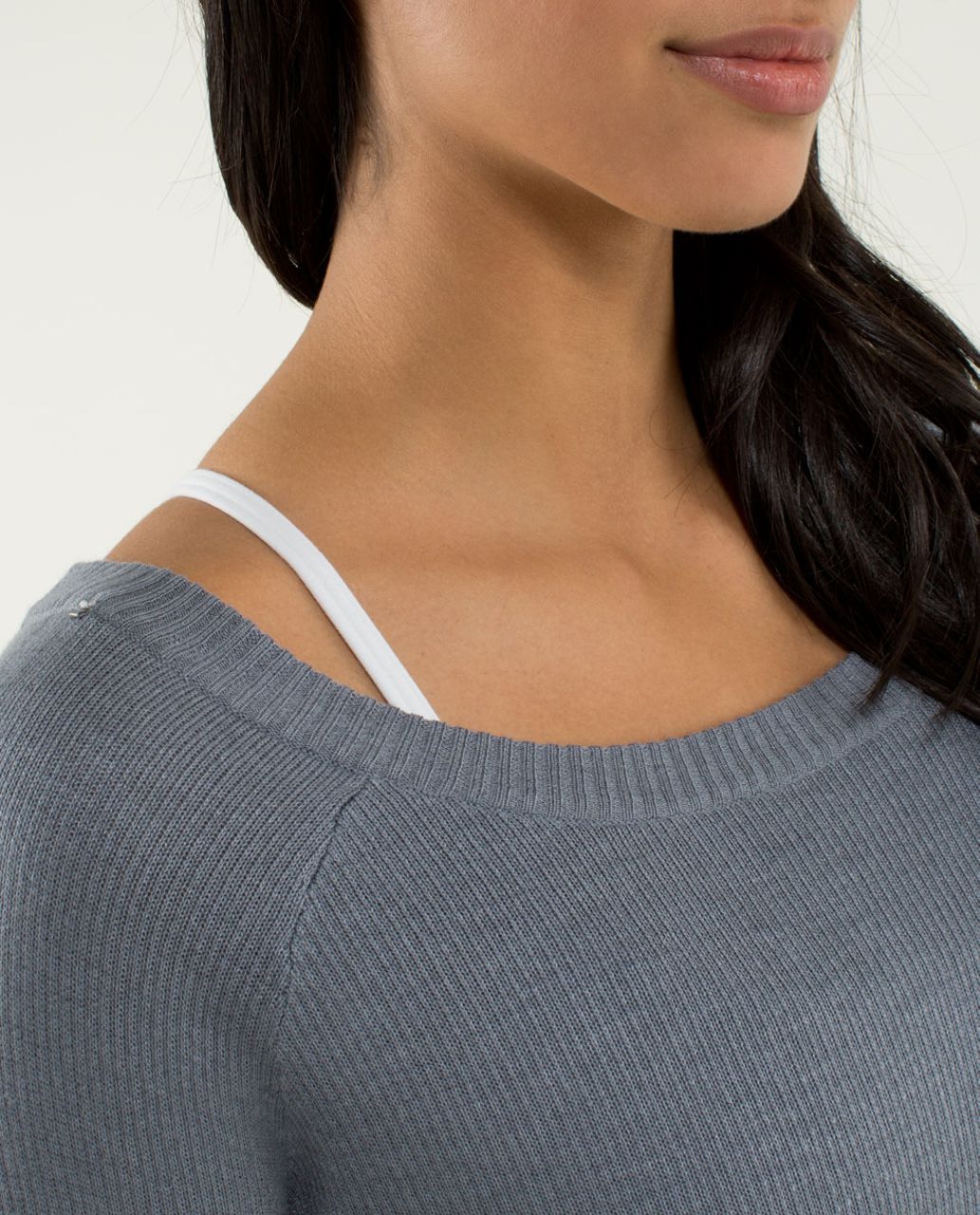 Lululemon Chai Time Pullover II - Heathered Blurred Grey / Coal