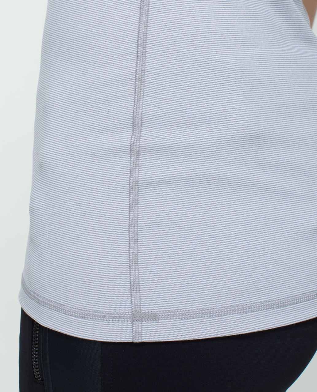 Lululemon Power Y Tank *Luon - Wee Stripe White Heathered Medium Grey