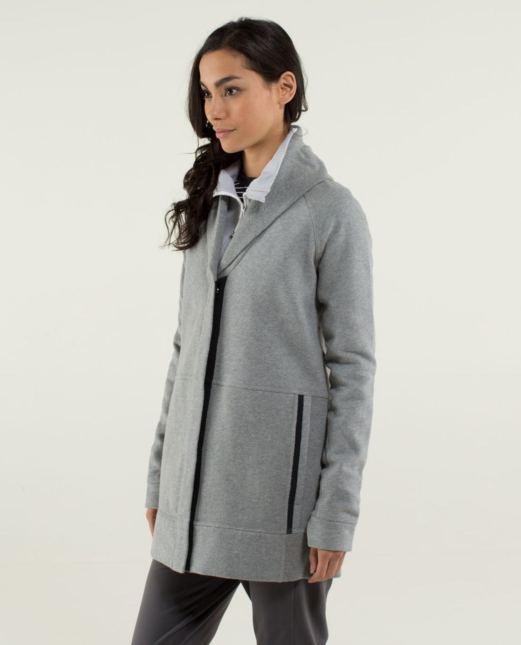 Lululemon Yin To My Yang Cardi - Heathered Medium Grey / Silver Spoon ...