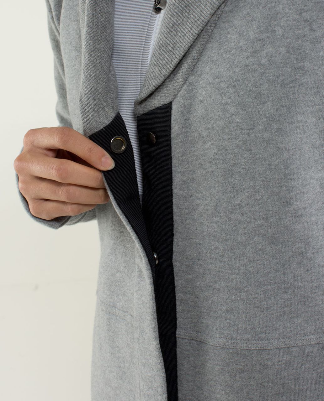 Lululemon Yin To My Yang Cardi - Heathered Medium Grey / Silver Spoon / Heathered Medium Grey