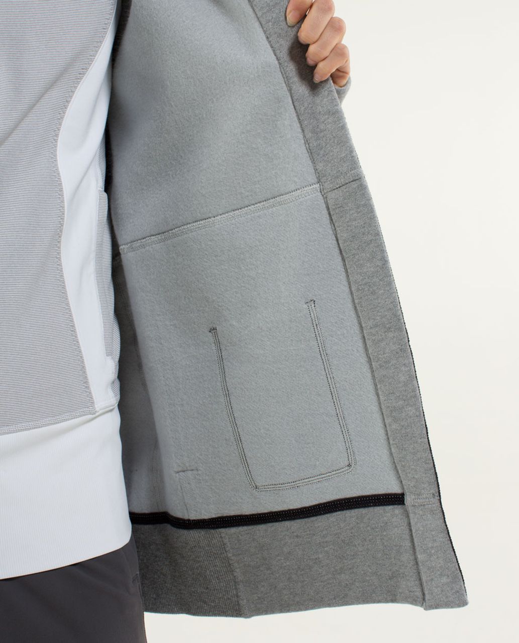 Lululemon Yin To My Yang Cardi - Heathered Medium Grey / Silver Spoon / Heathered Medium Grey