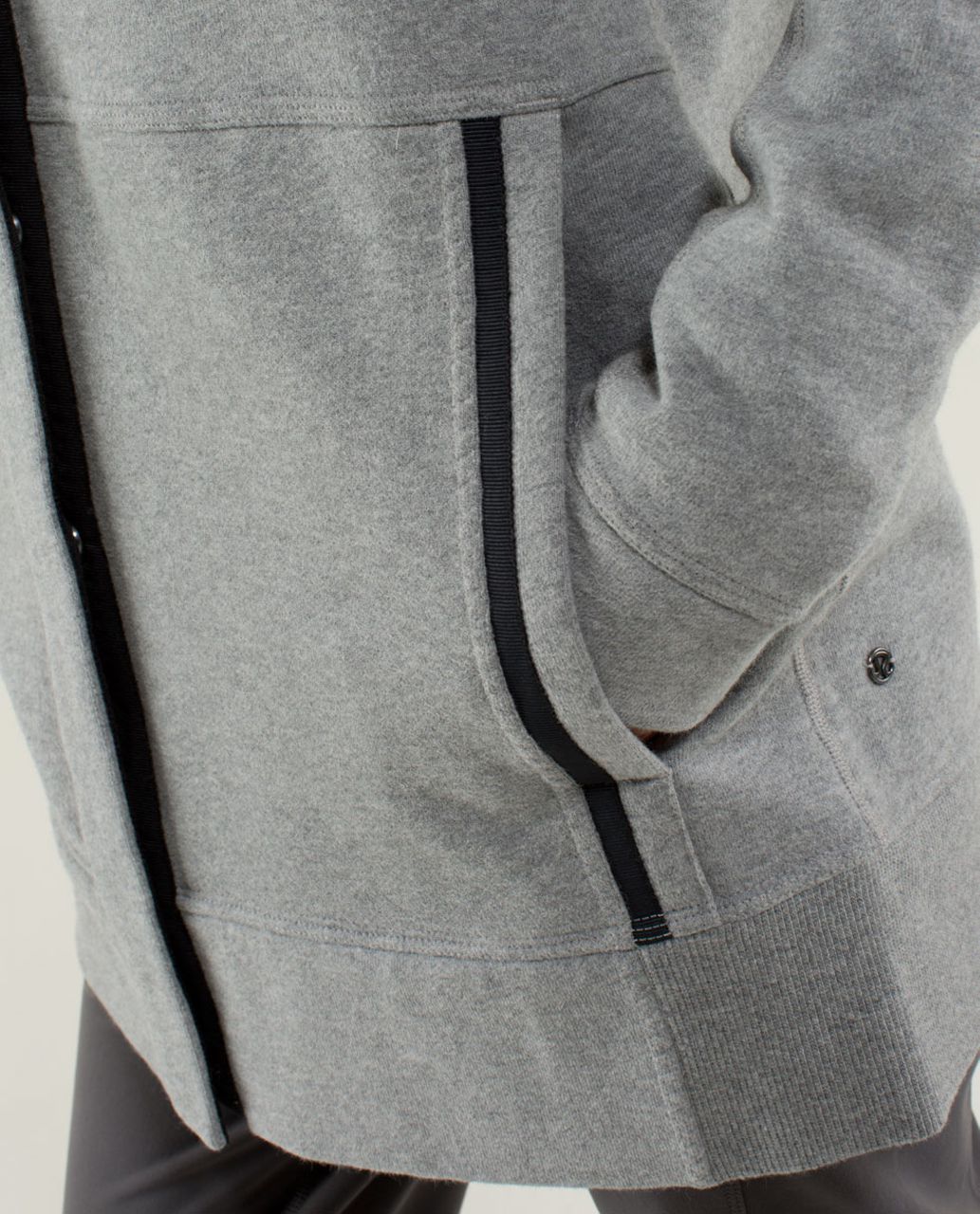 Lululemon Yin To My Yang Cardi - Heathered Medium Grey / Silver Spoon / Heathered Medium Grey