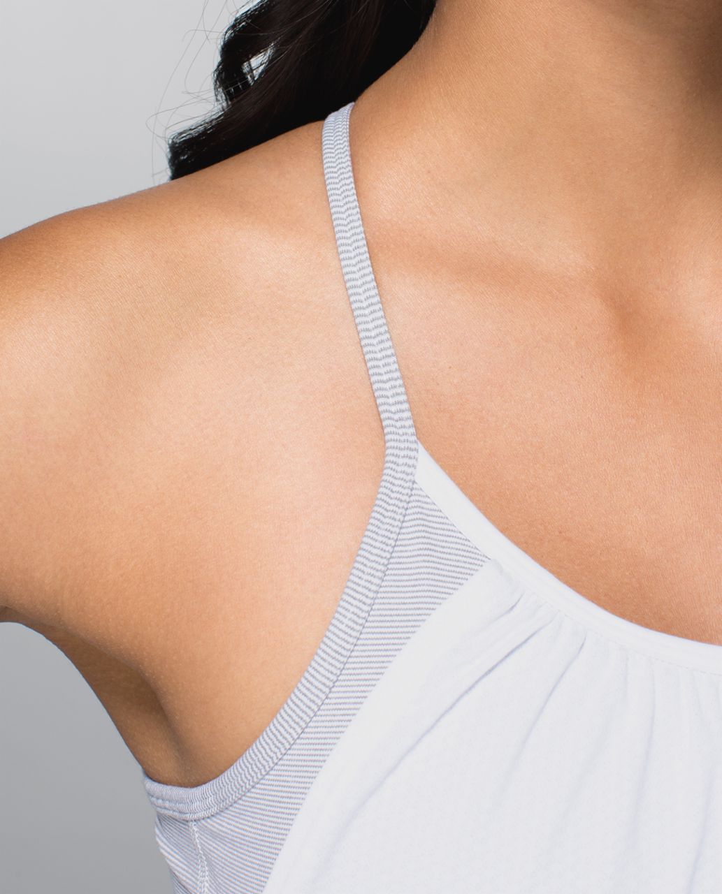 Lululemon No Limits Tank - White / Wee Stripe White Heathered Medium Grey - lulu  fanatics