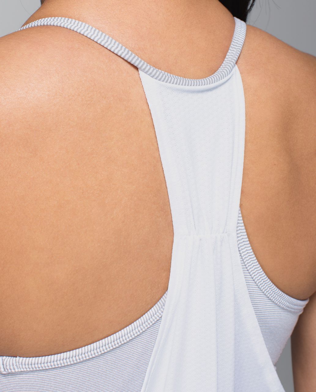 Lululemon No Limits Tank - White / Wee Stripe White Heathered Medium Grey