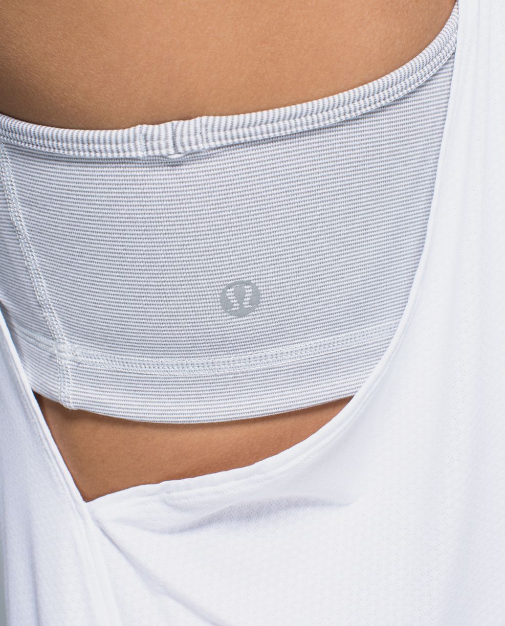 Lululemon No Limits Tank - White / Wee Stripe White Heathered Medium ...