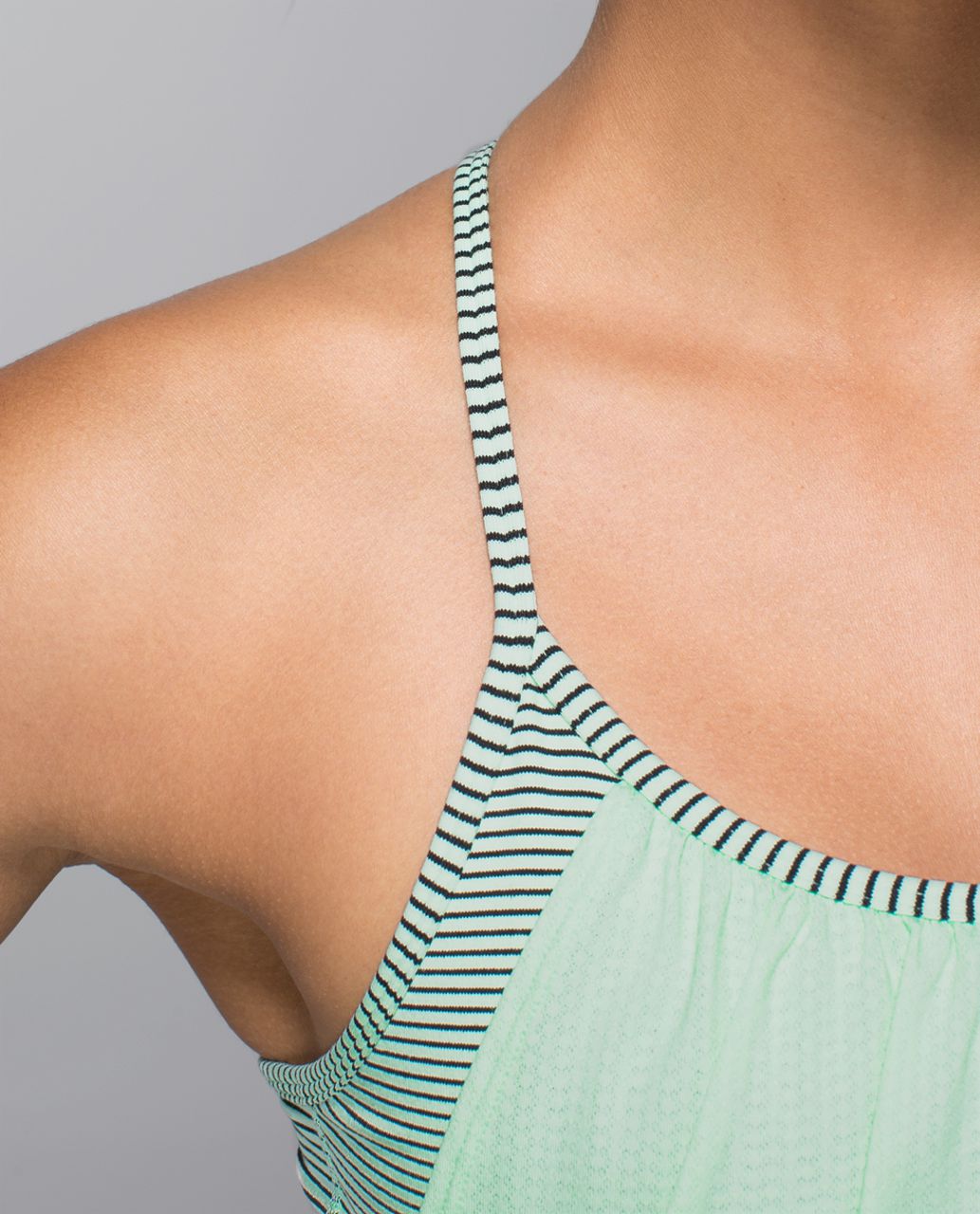 Lululemon No Limits Tank - Fresh Teal / Mini Hyper Stripe Fresh Teal