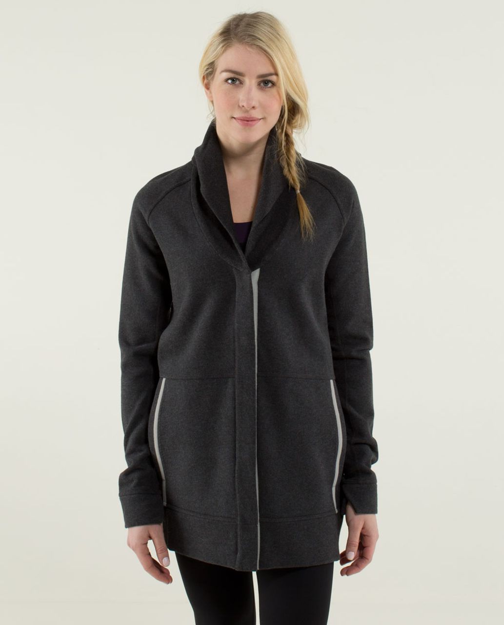 Lululemon Yin To My Yang Cardi - Heathered Black / Soot Light ...