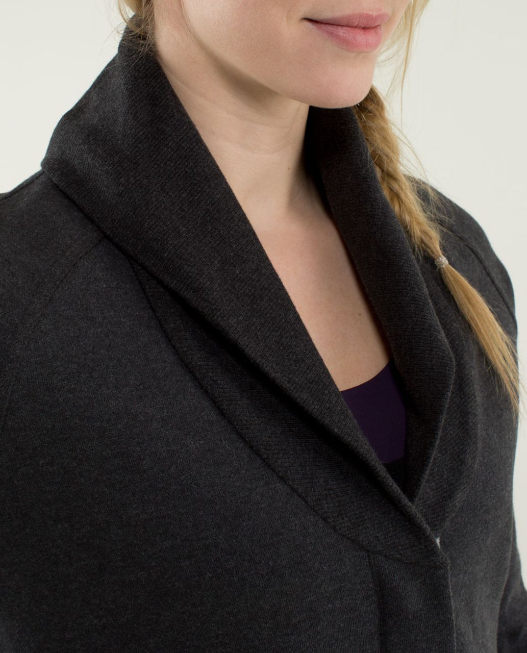 Lululemon Yin To My Yang Cardi - Heathered Black / Soot Light / Heathered Black