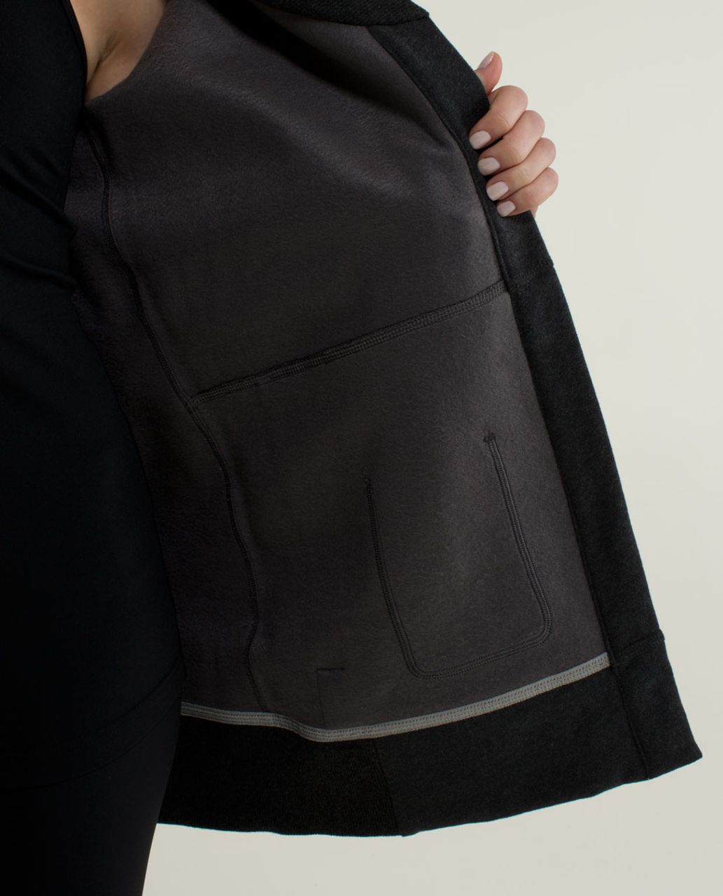 Lululemon Yin To My Yang Cardi - Heathered Black / Soot Light / Heathered Black