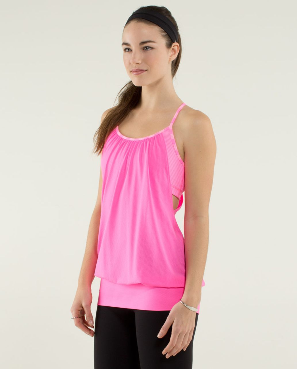 Lululemon No Limits Tank - Zing Pink Light / Mini Hyper Stripe Zing Pink Light / Apex Stripe Zing Pink Light