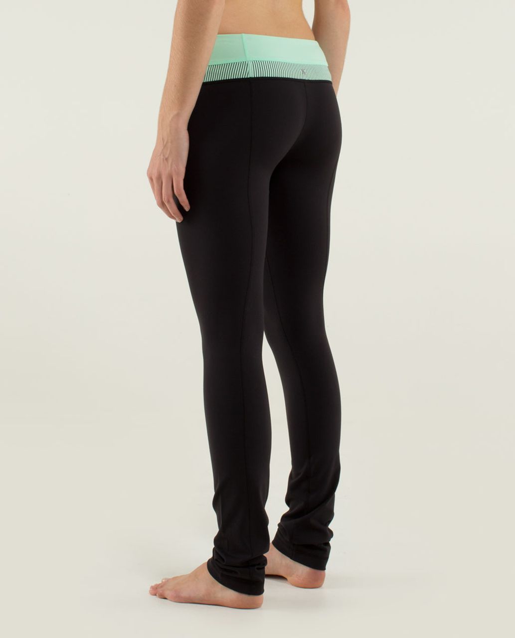 Lululemon Skinny Groove Pant *Full-On Luon - Black / Fresh Teal / Mini  Hyper Stripe Fresh Teal - lulu fanatics