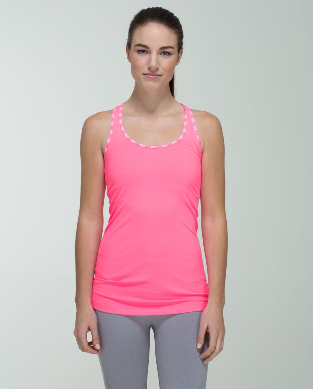 Lululemon Cool Racerback - Zing Pink Light / Apex Stripe Zing Pink Light