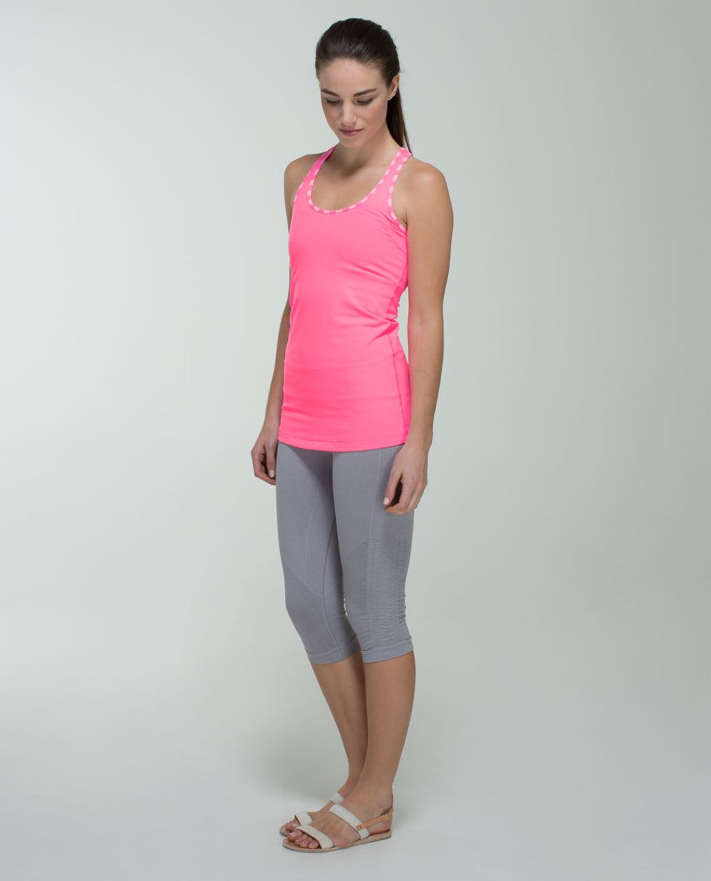 Lululemon Cool Racerback - Zing Pink Light / Apex Stripe Zing Pink Light