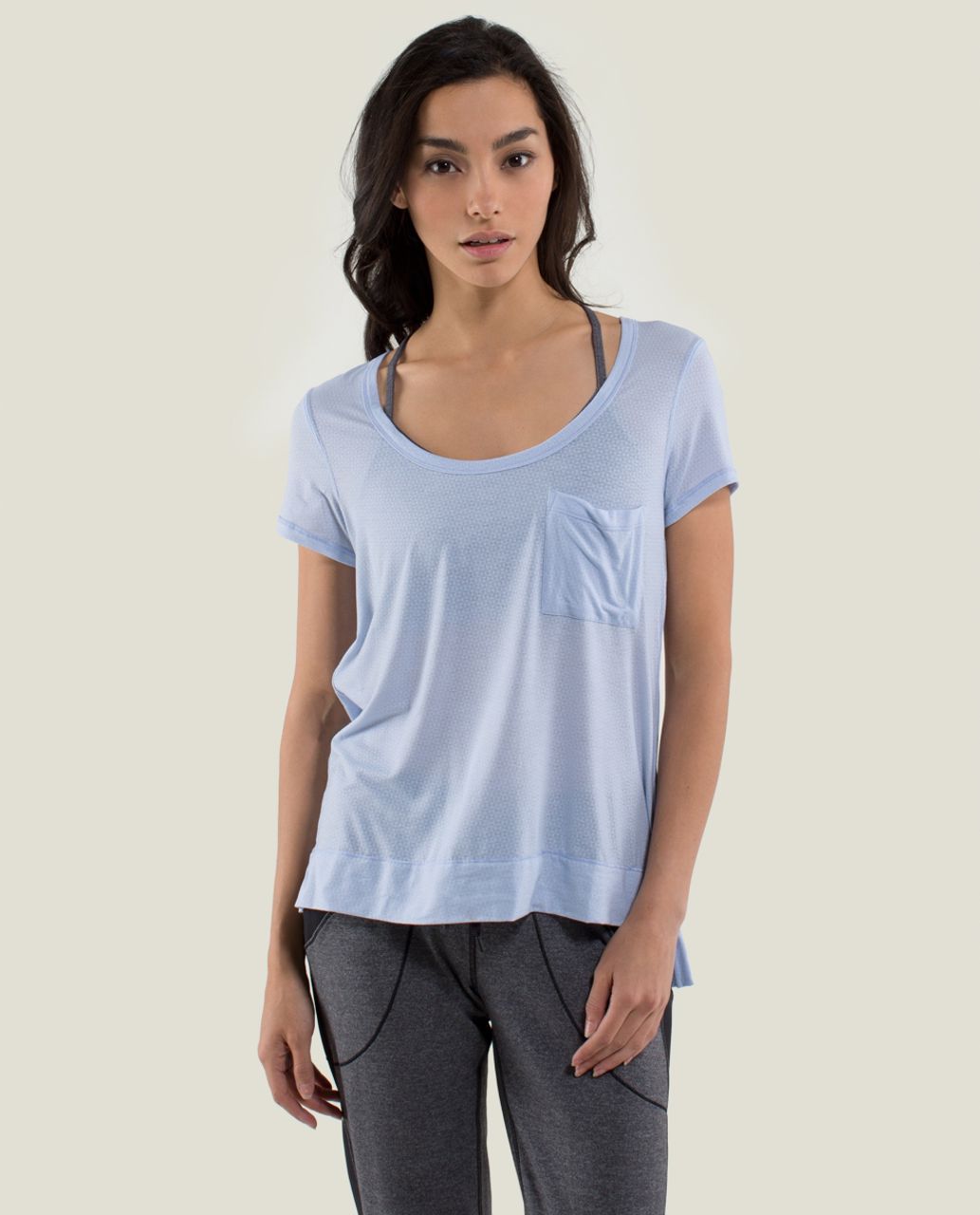 Lululemon Perfect Layer Tee - Double Diamond Burnout Lavender Dusk