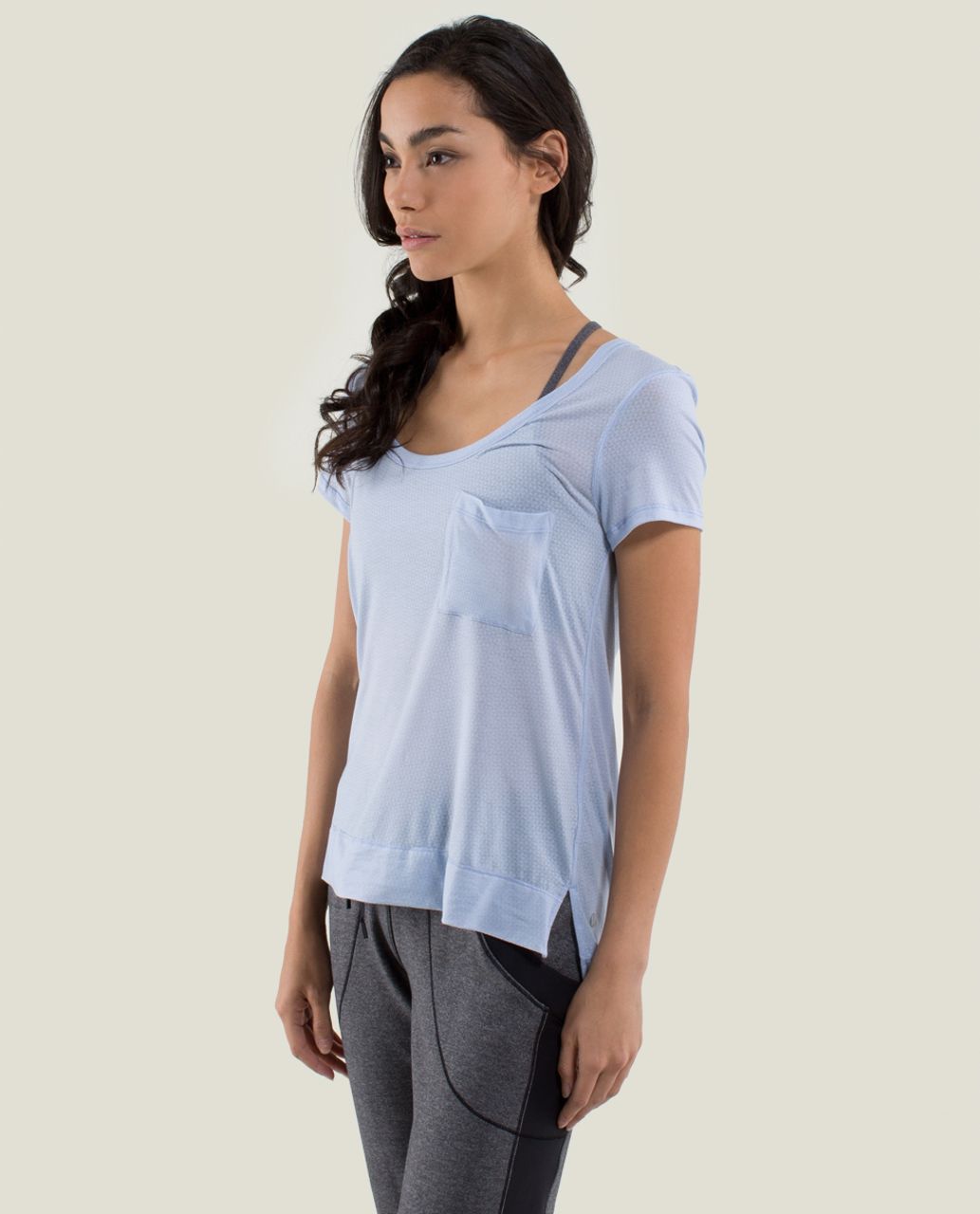 Lululemon Perfect Layer Tee - Double Diamond Burnout Lavender Dusk