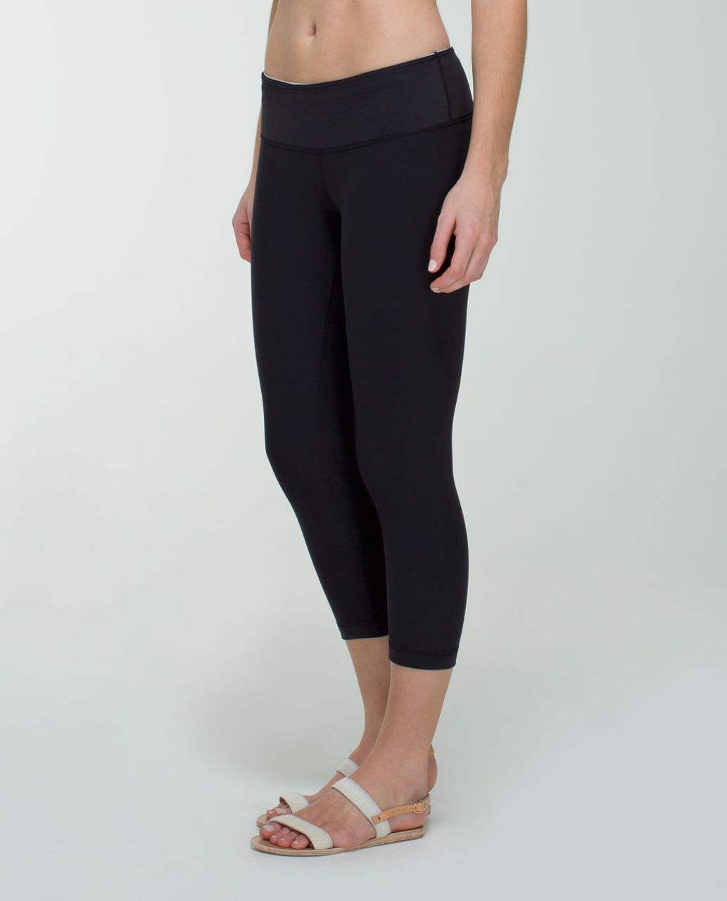 Lululemon Wunder Under Crop *Full-On Luon - Black / Quilt Spring 14-01