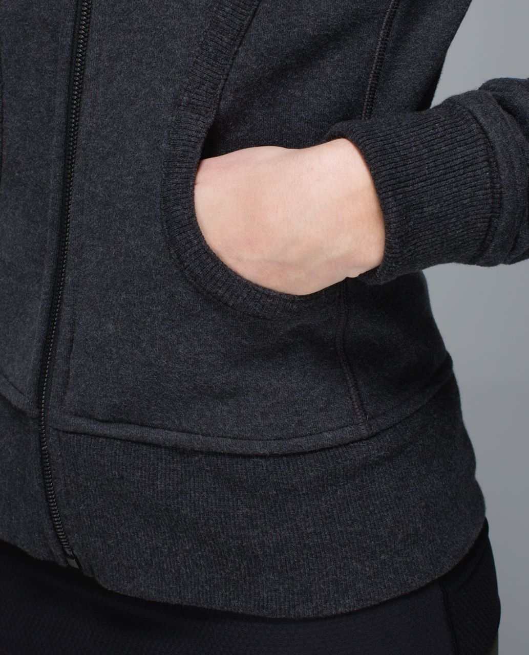 Lululemon Scuba Hoodie *Stretch (Lined Hood) - Heathered Black / Soot Light / Heathered Black