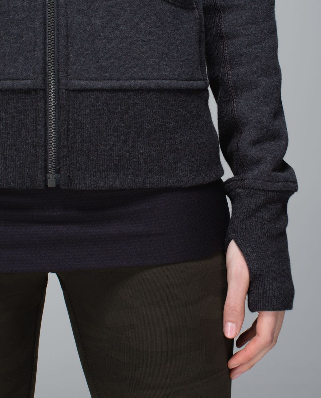 Lululemon Scuba Hoodie *Stretch (Lined Hood) - Heathered Black / Soot Light / Heathered Black