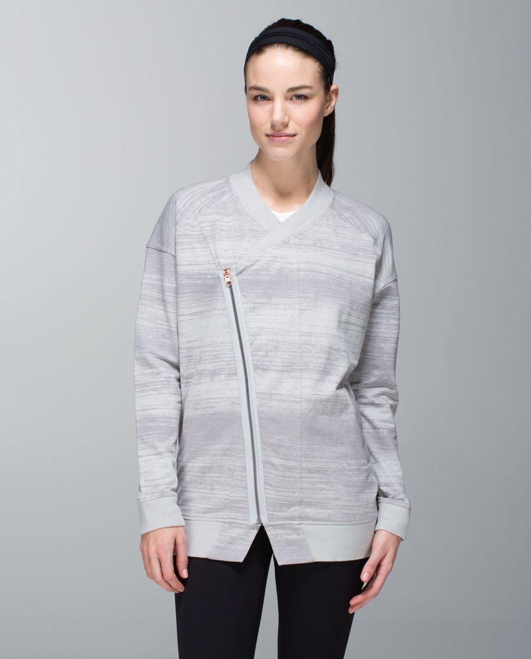 Lululemon Mula Bundle Wrap - Righteous Stripe Silver Spoon / Silver Spoon