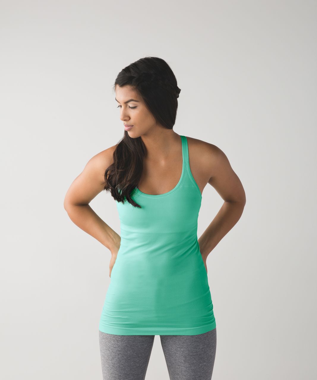 Lululemon Ebb To Street Tank *Stripe - Heathered Fresh Teal