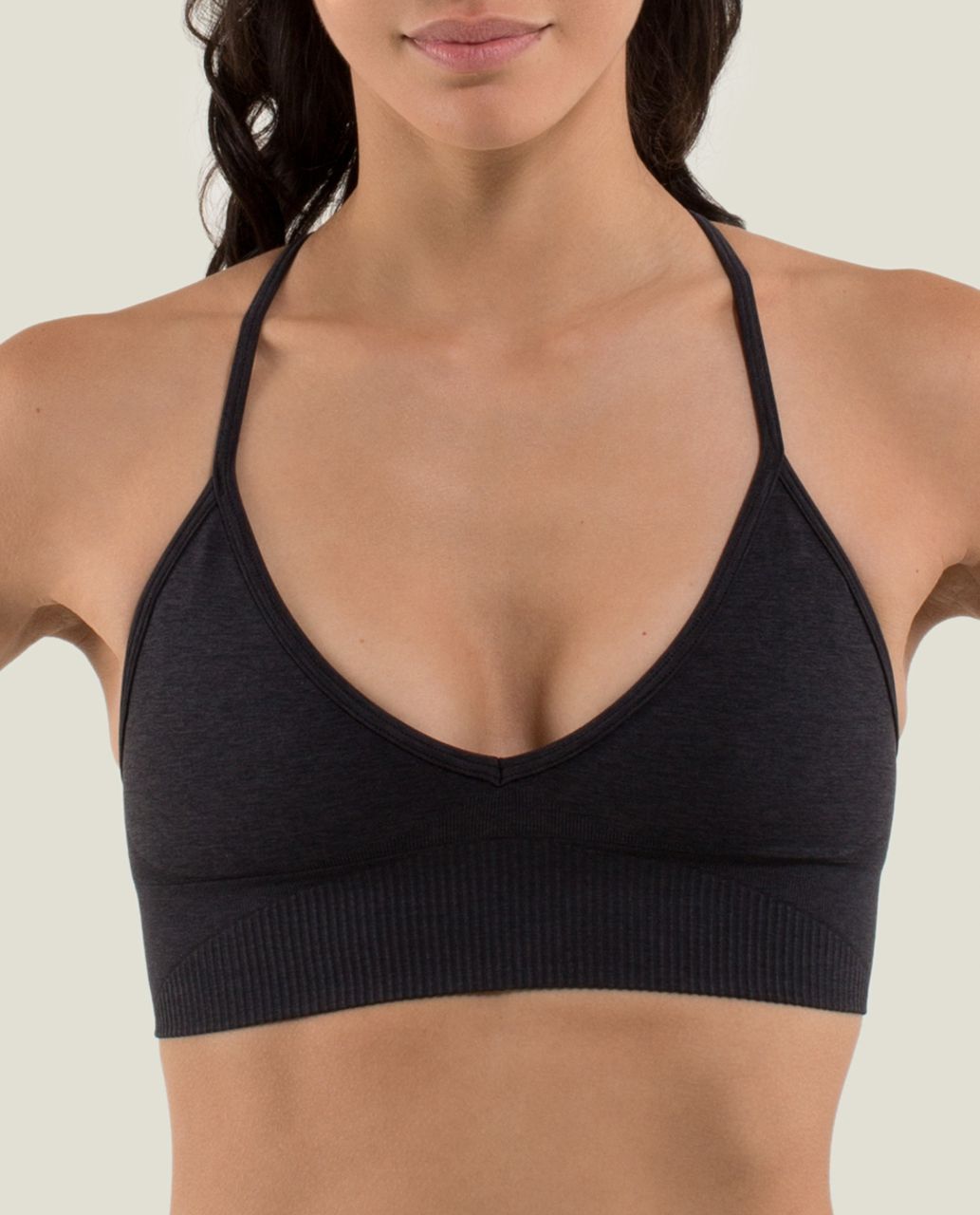 Lululemon Ebb To Street Bra (First Release) - Heathered Black