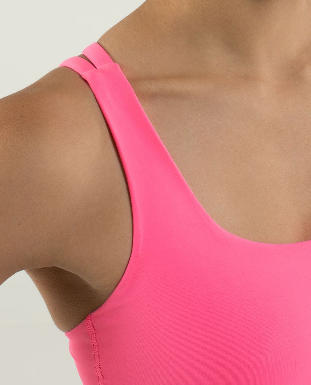 Lululemon All Sport Bra - Mini Hyper Stripe Zing Pink Light / Zing