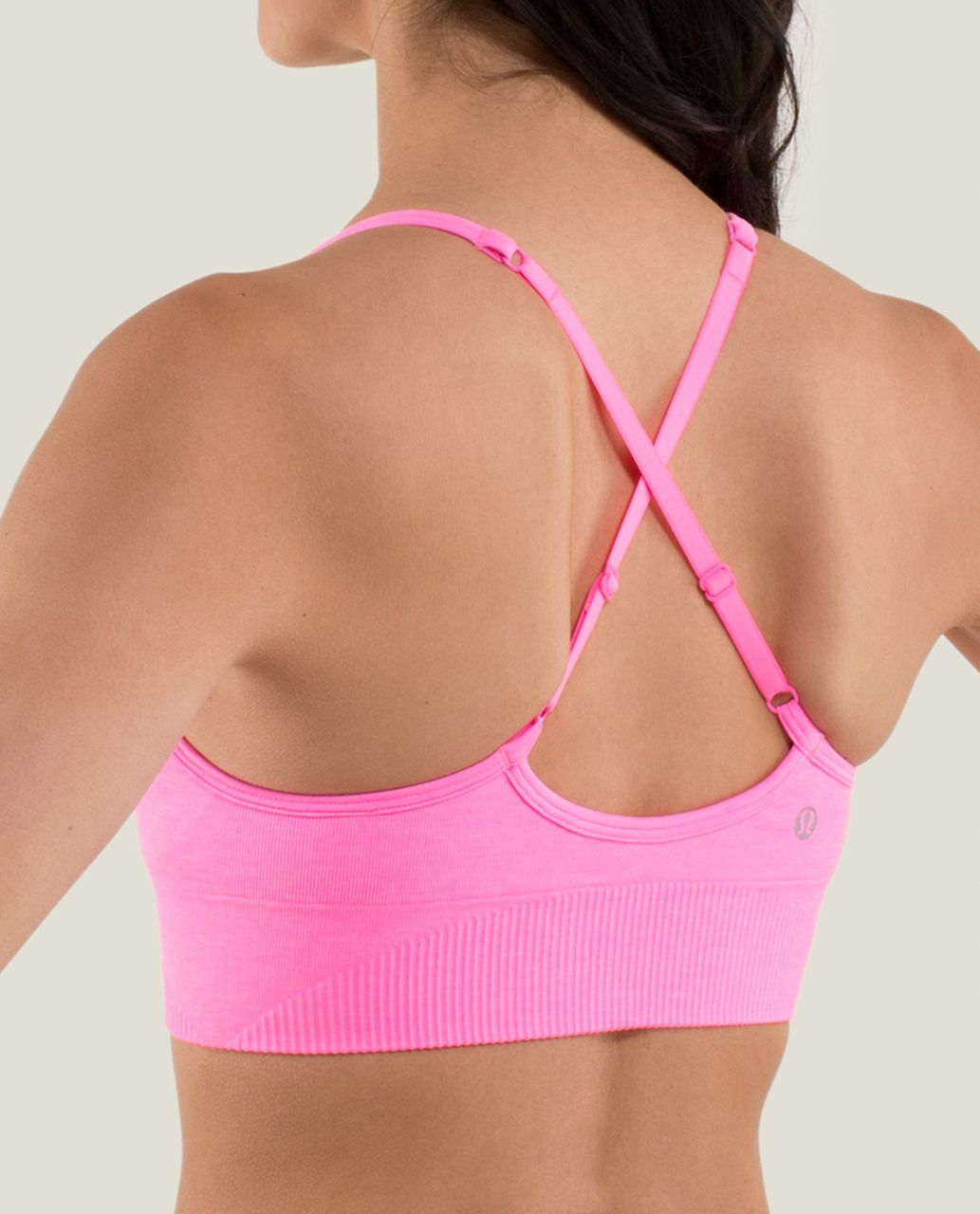 Lululemon Ebb To Street Bra - Heathered Zing Pink Light