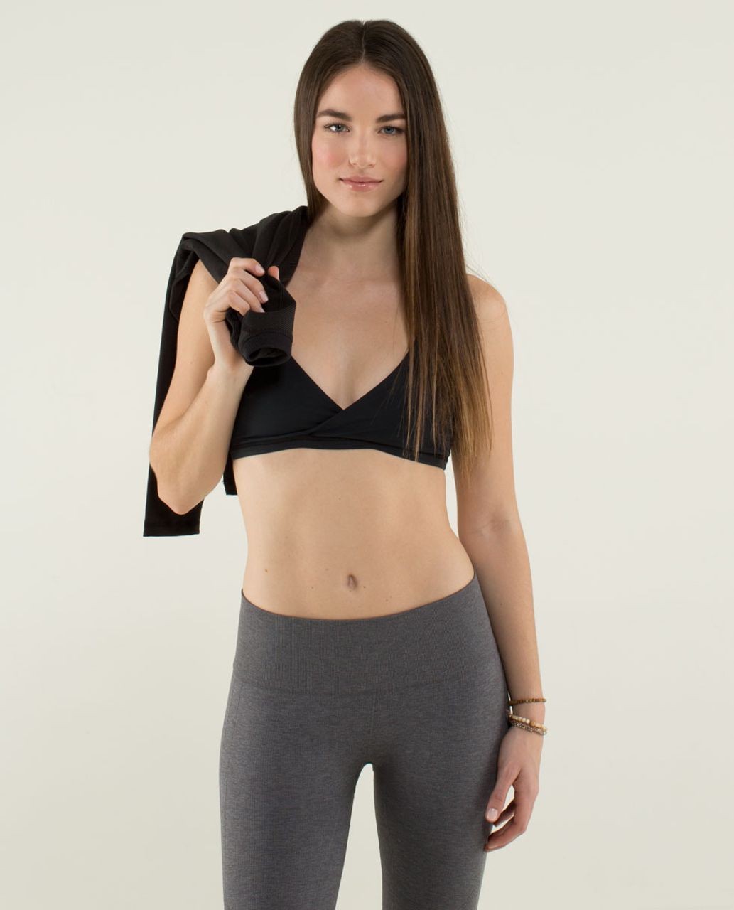 Lululemon Twist and Reach Lacescape Black Print Sports Bra