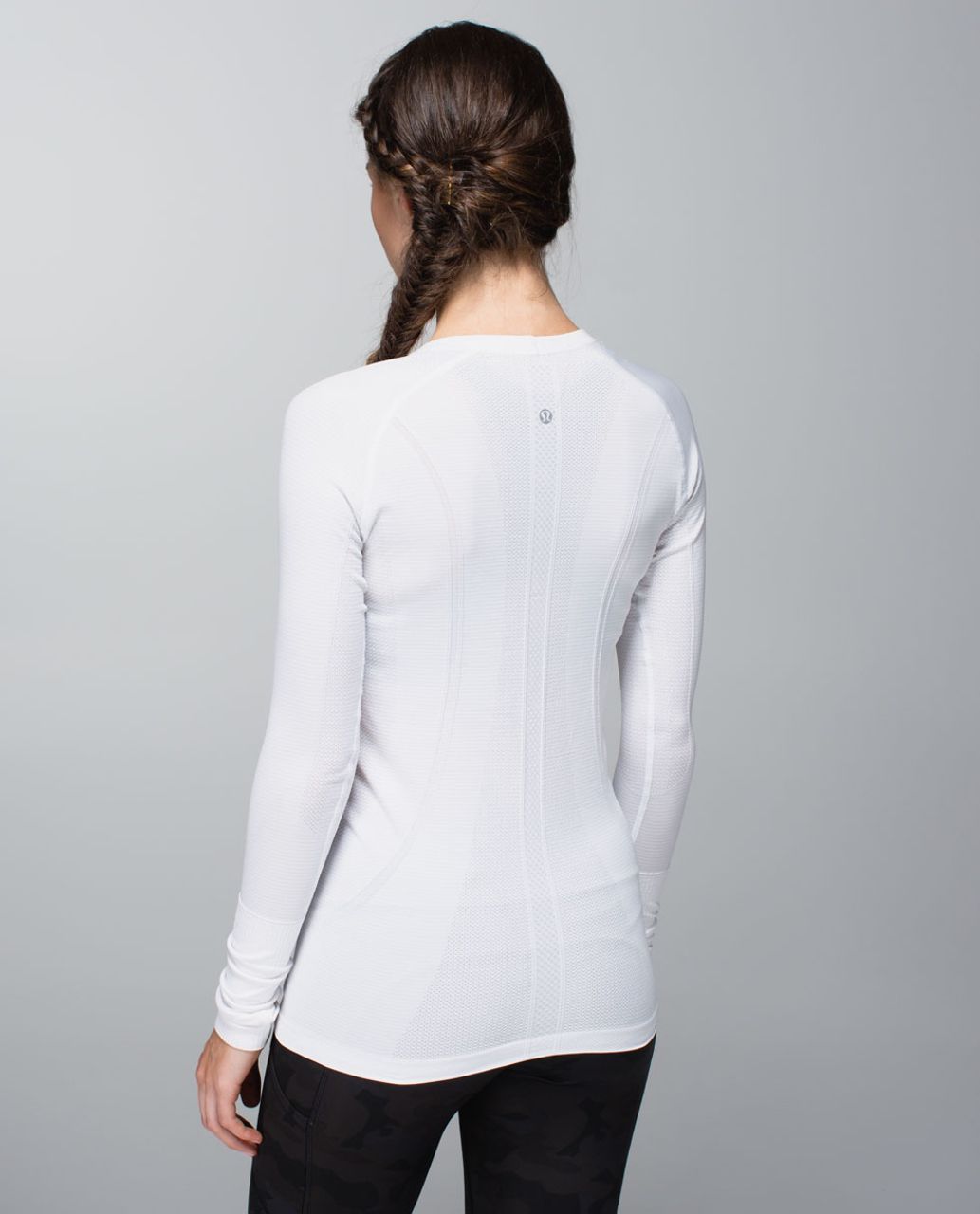 Lululemon Run:  Swiftly Tech Long Sleeve - Heathered White